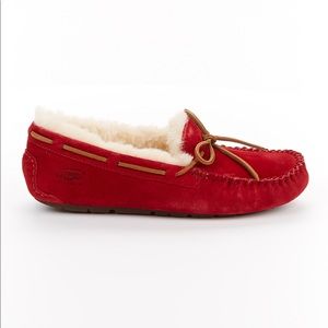 UGG Dakota slipper, red with red fleece